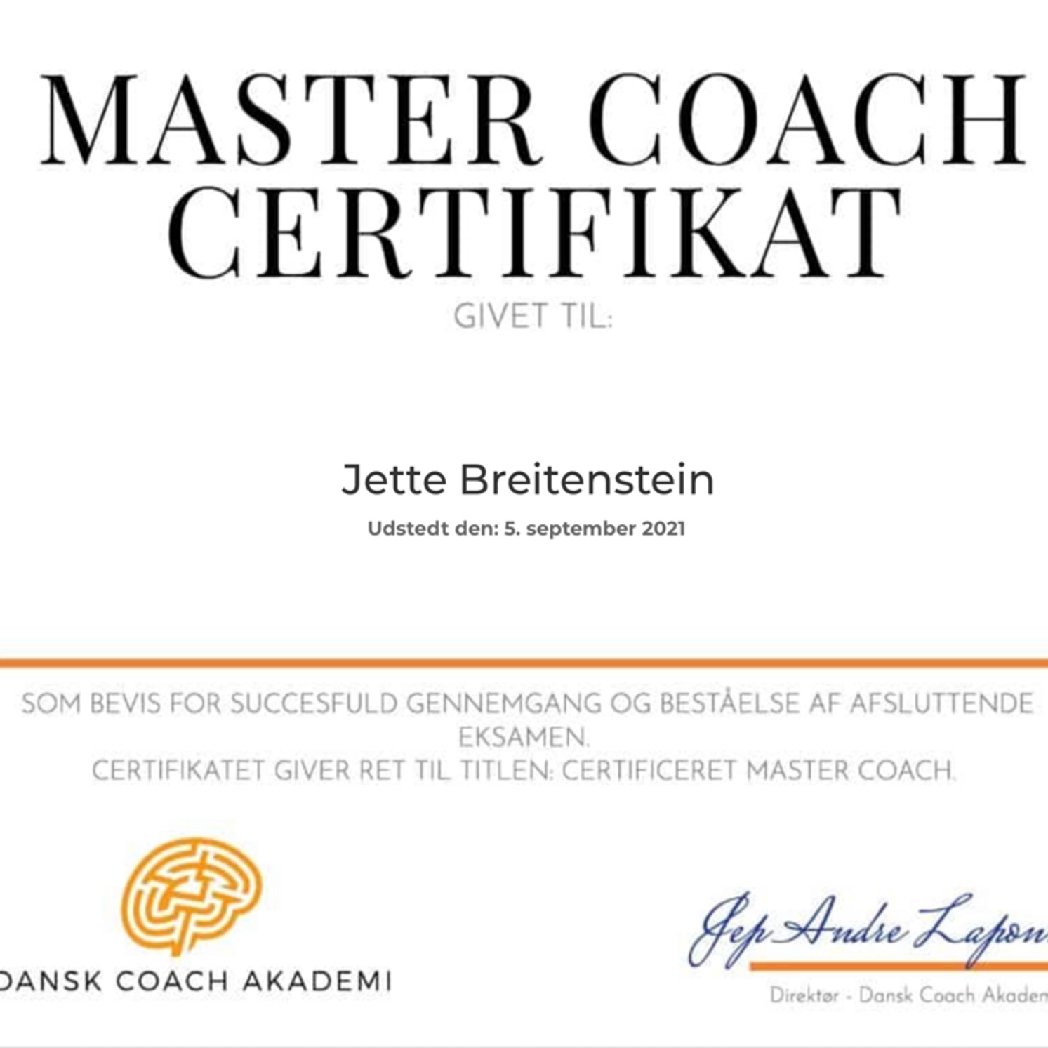 coach certifikat